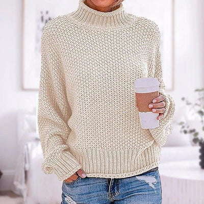 Strickpullover – hochgeschlossen – Oversize – Rollkragen – Winterkleidung für Damen