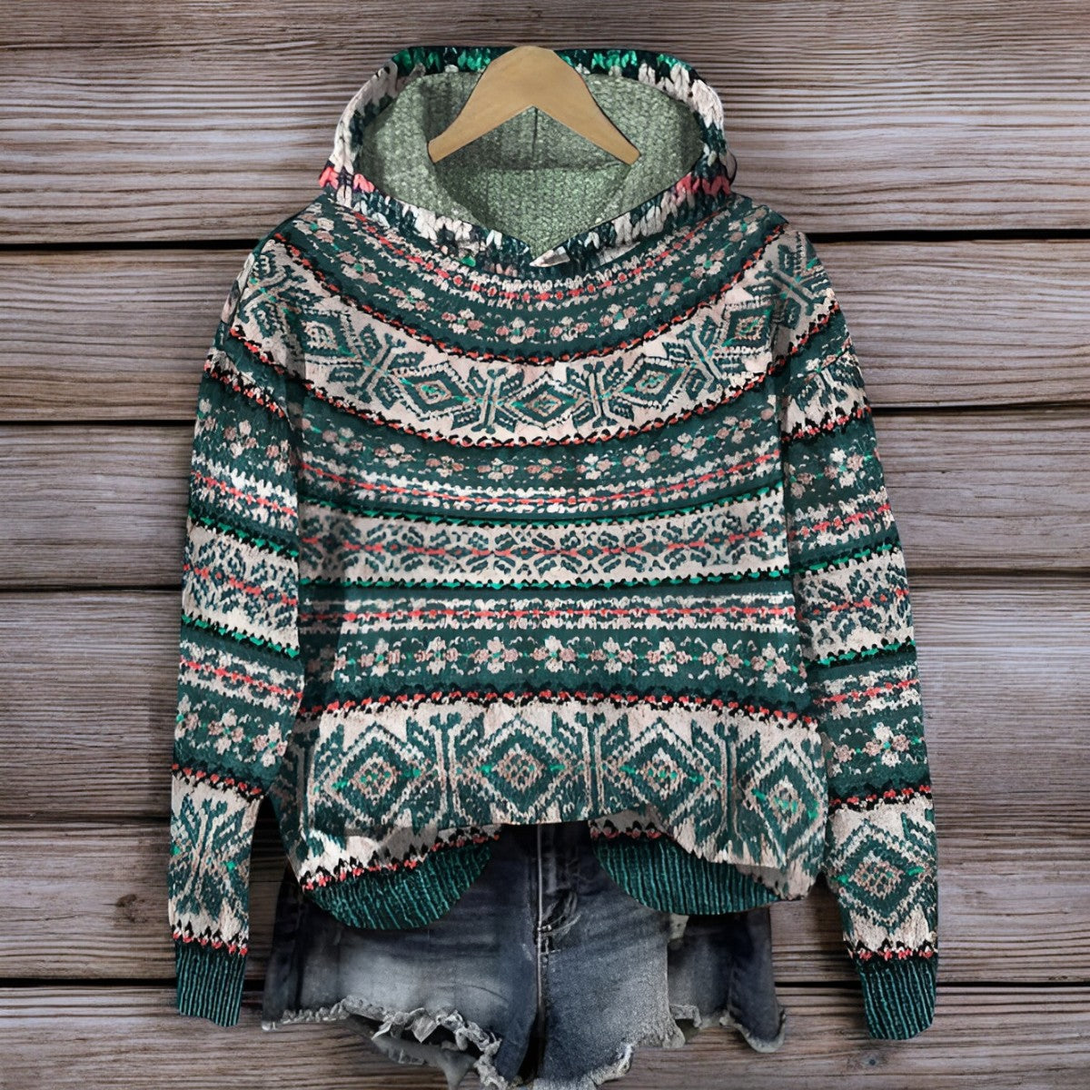 Strickpullover mit Kapuze – warm – lockere Passform – Kapuzenpullover – Unisex-Kapuzenpullover