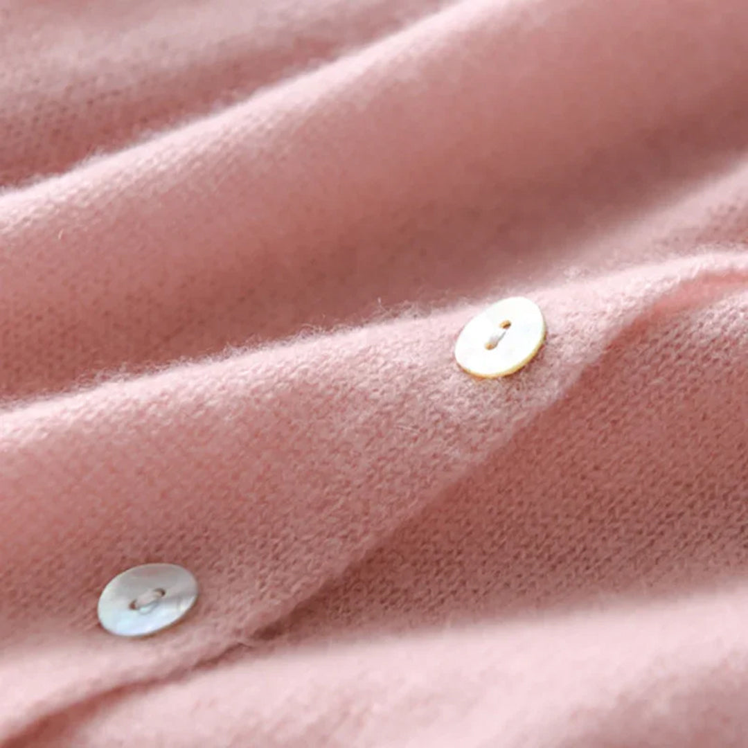 Strickpullover – mit Knöpfen – U-Boot-Ausschnitt – Strickjacke – Damenbekleidung