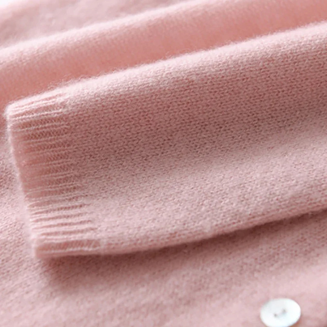Strickpullover – mit Knöpfen – U-Boot-Ausschnitt – Strickjacke – Damenbekleidung