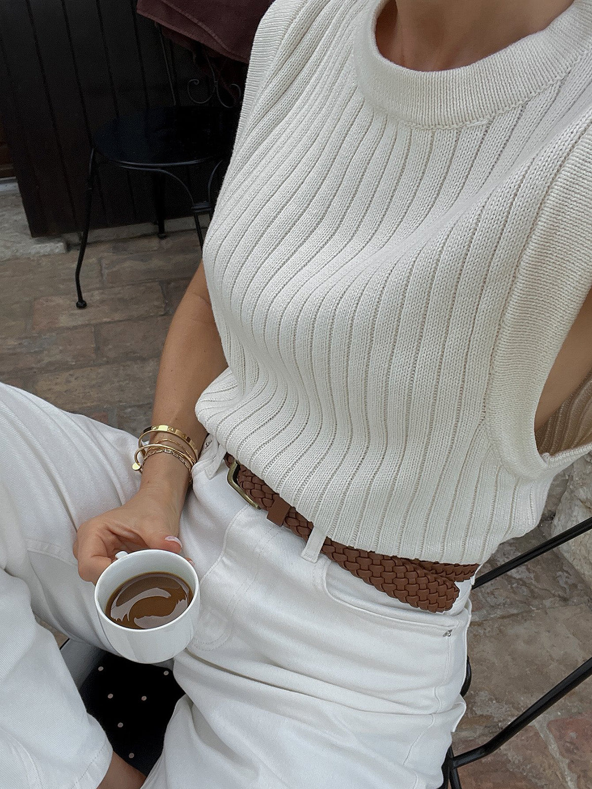 Strickweste – ärmellose Damen-Pullunder-Weste