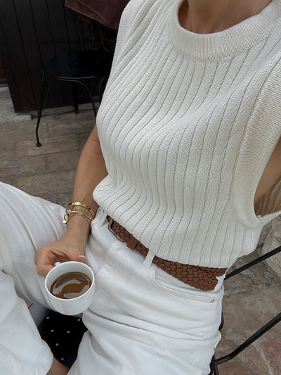 Strickweste – ärmellose Damen-Pullunder-Weste