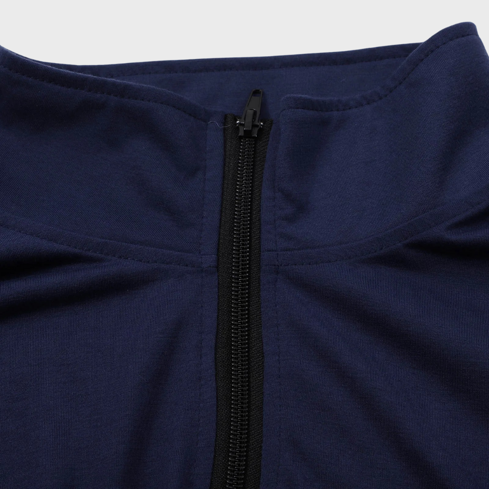 Sweatshirt – warmer Stehkragen-Langarm-Sweater mit Reißverschluss für Herren