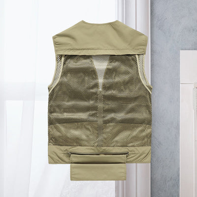 Taktische Weste | Zip-Up | Taschen | Cargo-Weste | Herrenweste