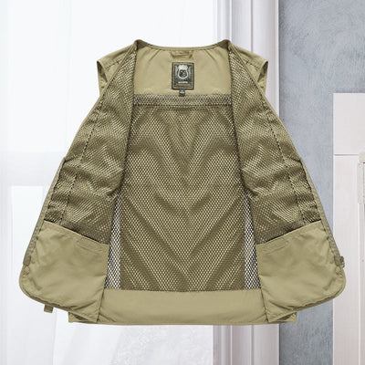 Taktische Weste | Zip-Up | Taschen | Cargo-Weste | Herrenweste