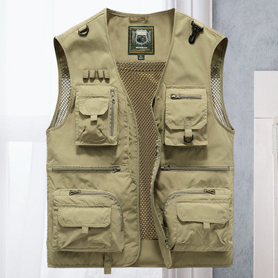Taktische Weste | Zip-Up | Taschen | Cargo-Weste | Herrenweste