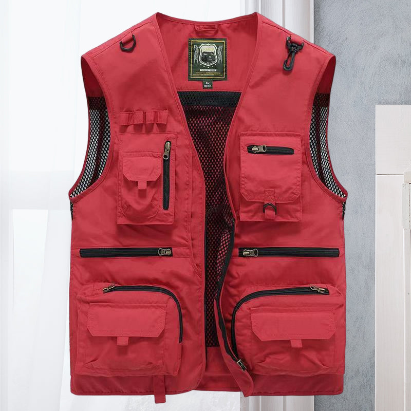 Taktische Weste | Zip-Up | Taschen | Cargo-Weste | Herrenweste