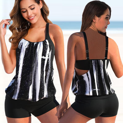 Tankini Set - Zweiteilig - Verstellbare Träger - Tankini Bikini - Strandbekleidung