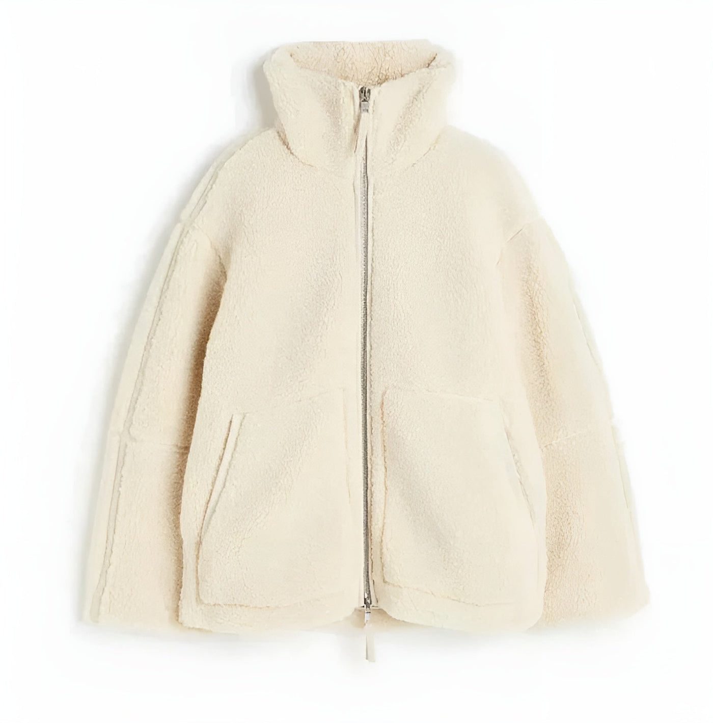 Teddy Fleece Jacke - Damen Übergröße Warme Zip-Up Winter Fleece Jacke