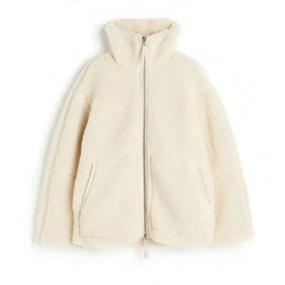 Teddy-Fleecejacke | Kunstpelz | Oversize | Teddy-Mantel | Winterjacke für Damen