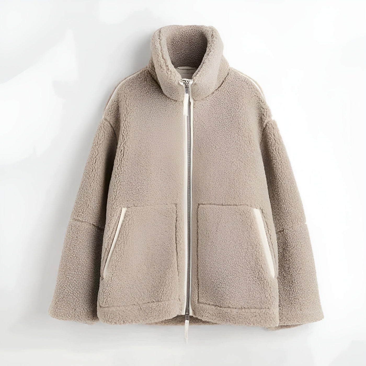 Teddy-Fleecejacke | Kunstpelz | Oversize | Teddy-Mantel | Winterjacke für Damen