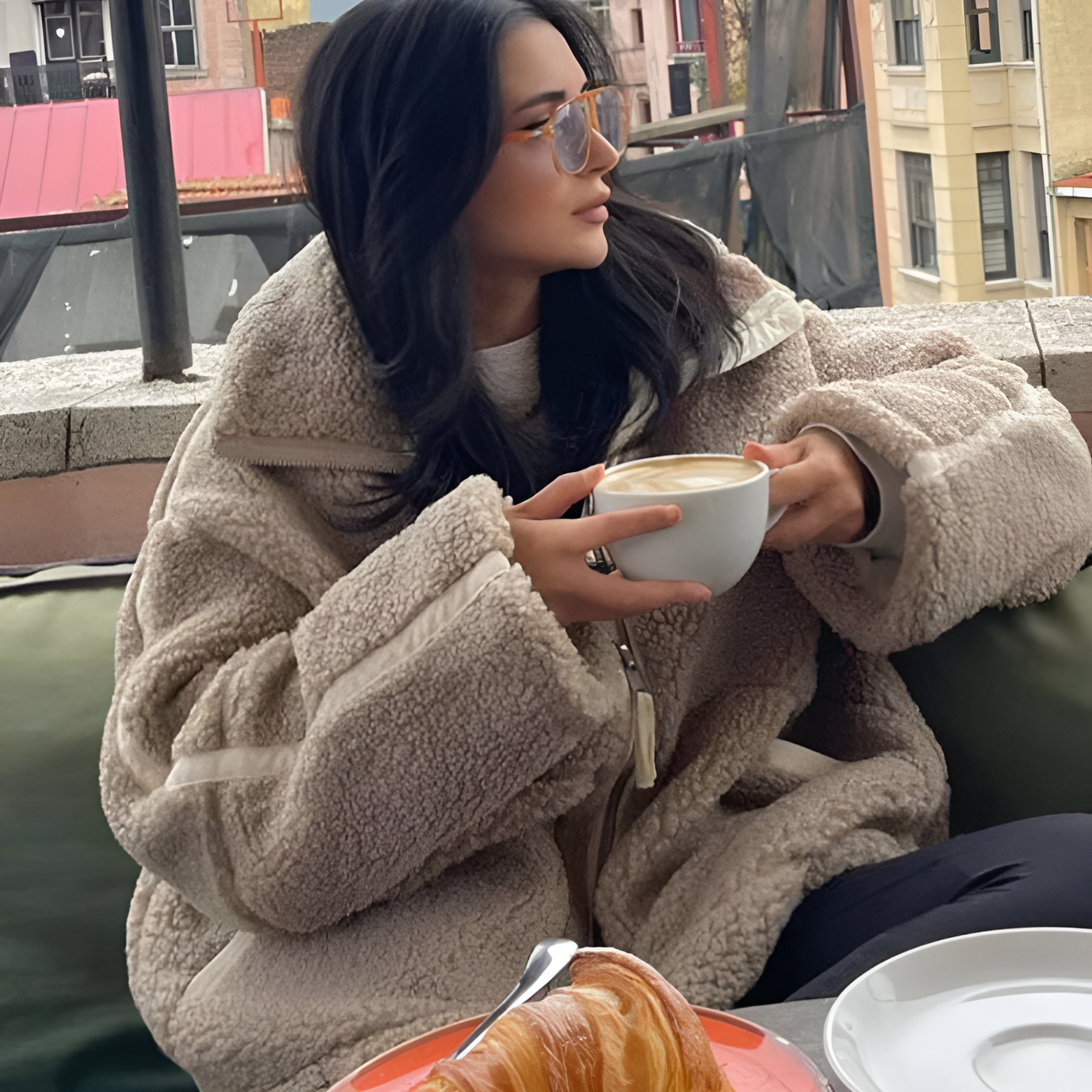 Teddy-Fleecejacke | Kunstpelz | Oversize | Teddy-Mantel | Winterjacke für Damen