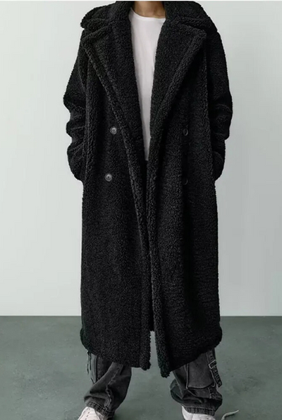 Teddycoat | Zweireiher | Kunstpelz | Winterjacke | Langer Mantel für Damen