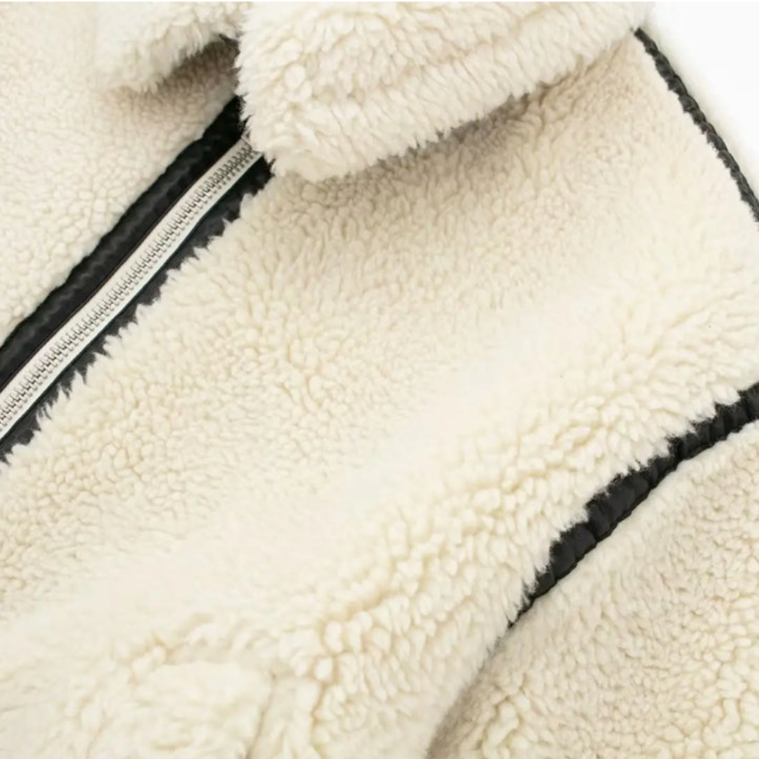 Teddyjacke | Weiß | Fleece | Kunstpelzmantel | Wintermäntel und -jacken für Damen