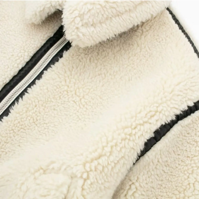 Teddyjacke | Weiß | Fleece | Kunstpelzmantel | Wintermäntel und -jacken für Damen