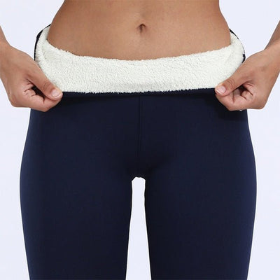 Thermische Leggings | Warm | Hochgeschnitten | Winterleggings | Fleece-Leggings