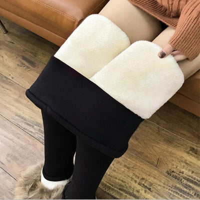 Thermische Leggings | Warm | Hochgeschnitten | Winterleggings | Fleece-Leggings