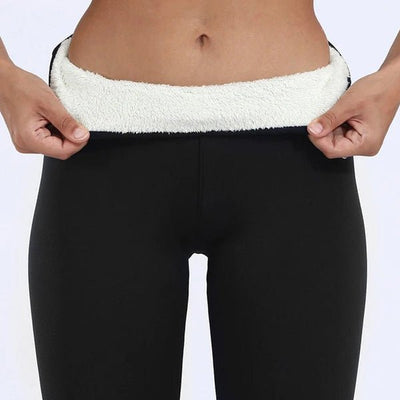 Thermische Leggings | Warm | Hochgeschnitten | Winterleggings | Fleece-Leggings