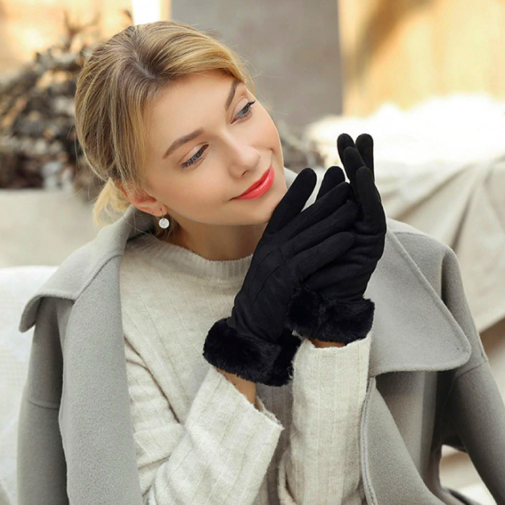 Touchscreen-Handschuhe – warme Fleece-Touchscreen-Handschuhe für Frauen für den Winter