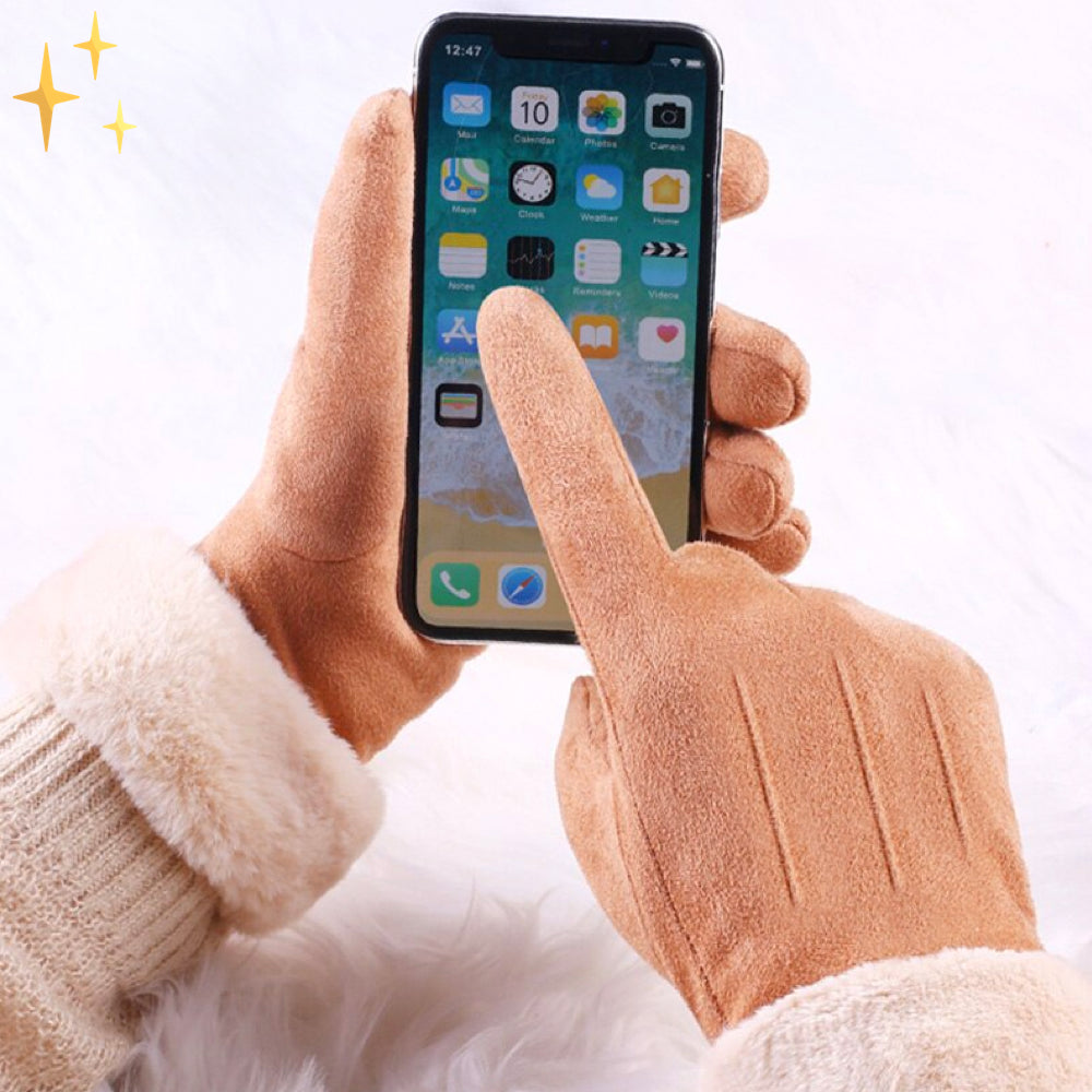 Touchscreen-Handschuhe – warme Fleece-Touchscreen-Handschuhe für Frauen für den Winter