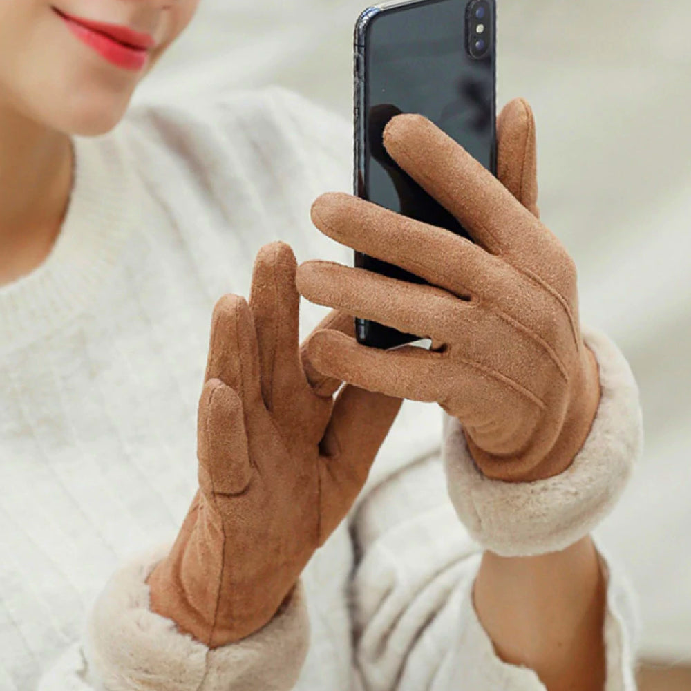 Touchscreen-Handschuhe – warme Fleece-Touchscreen-Handschuhe für Frauen für den Winter