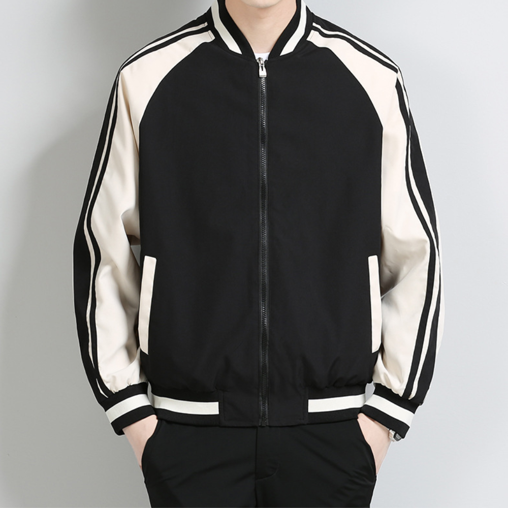 Trainingsanzugjacke | Reißverschluss | lockere Passform | Windbreaker-Jacke | Herrenjacke