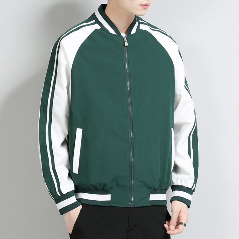Trainingsanzugjacke | Reißverschluss | lockere Passform | Windbreaker-Jacke | Herrenjacke