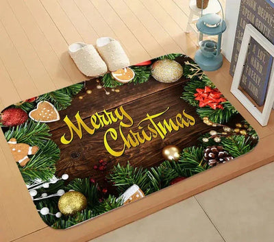 Türmatte – Rutschfeste Weihnachtsdekoration Lustiger Weihnachtsmann-Teppich