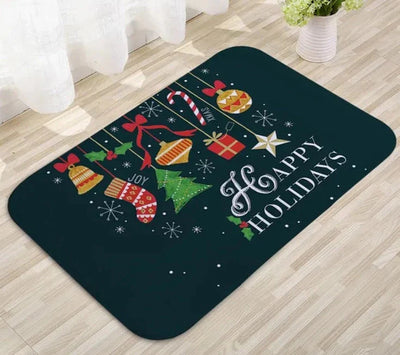 Türmatte – Rutschfeste Weihnachtsdekoration Lustiger Weihnachtsmann-Teppich