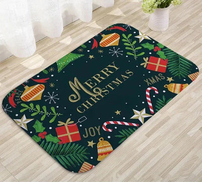 Türmatte – Rutschfeste Weihnachtsdekoration Lustiger Weihnachtsmann-Teppich