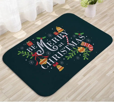 Türmatte – Rutschfeste Weihnachtsdekoration Lustiger Weihnachtsmann-Teppich