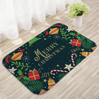 Türmatte – Rutschfeste Weihnachtsdekoration Lustiger Weihnachtsmann-Teppich