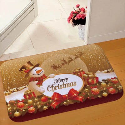 Türmatte – Rutschfeste Weihnachtsdekoration Lustiger Weihnachtsmann-Teppich