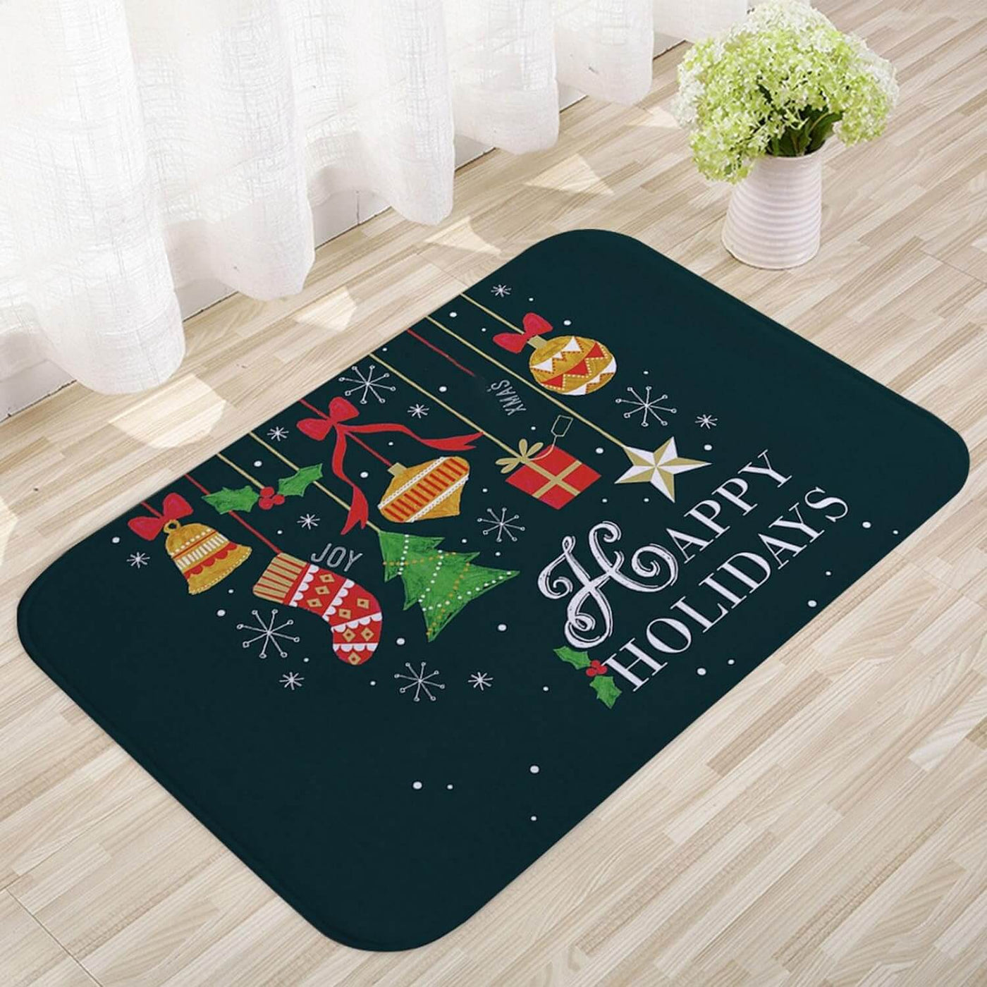 Türmatte – Rutschfeste Weihnachtsdekoration Lustiger Weihnachtsmann-Teppich