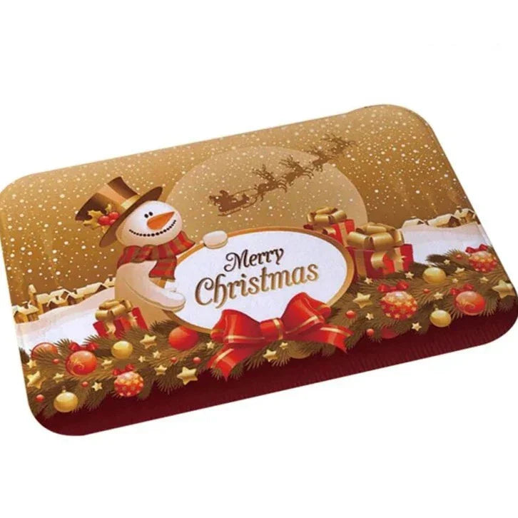 Türmatte – Rutschfeste Weihnachtsdekoration Lustiger Weihnachtsmann-Teppich