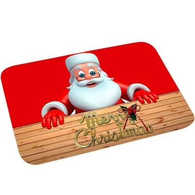 Türmatte – Rutschfeste Weihnachtsdekoration Lustiger Weihnachtsmann-Teppich