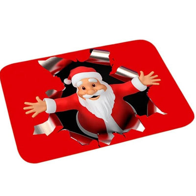 Türmatte – Rutschfeste Weihnachtsdekoration Lustiger Weihnachtsmann-Teppich