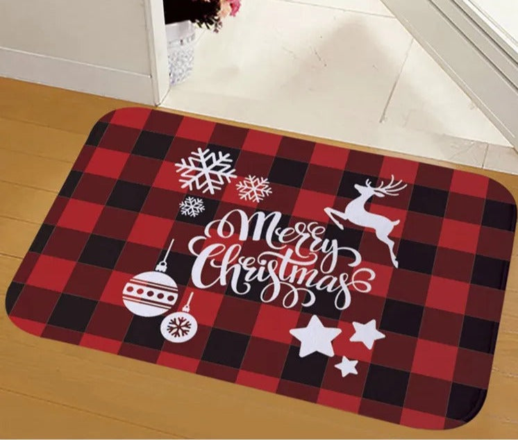 Türmatte – Rutschfeste Weihnachtsdekoration Lustiger Weihnachtsmann-Teppich
