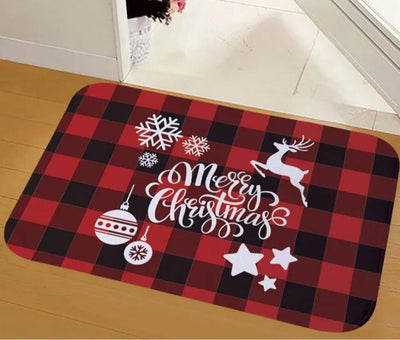 Türmatte – Rutschfeste Weihnachtsdekoration Lustiger Weihnachtsmann-Teppich