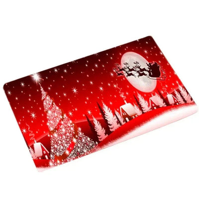 Türmatte – Rutschfeste Weihnachtsdekoration Lustiger Weihnachtsmann-Teppich