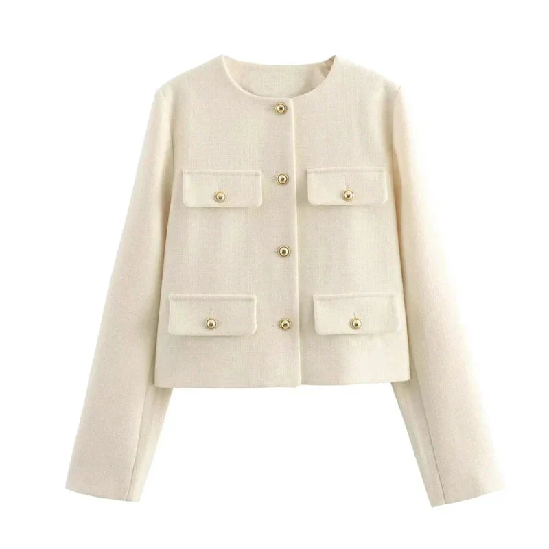 Tweedjacke | Kurz | Einreihig | Blazerjacke | Damenjacke