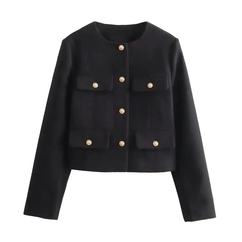Tweedjacke | Kurz | Einreihig | Blazerjacke | Damenjacke
