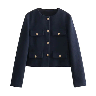 Tweedjacke | Kurz | Einreihig | Blazerjacke | Damenjacke