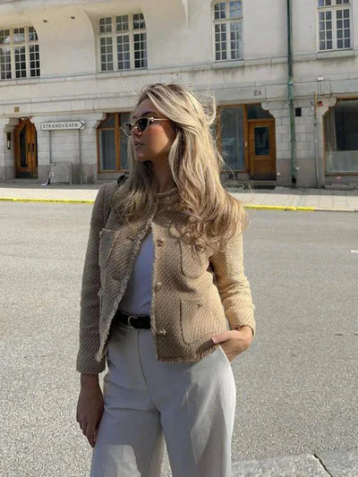 Tweedjacke | Mit Knöpfen zu schließen | Herbst | Blazerjacke | Damenjacke