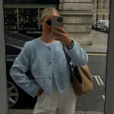 Tweedjacke | Mit Knöpfen zu schließen | Herbst | Blazerjacke | Damenjacke