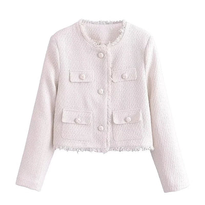 Tweedjacke | Mit Knöpfen zu schließen | Herbst | Blazerjacke | Damenjacke