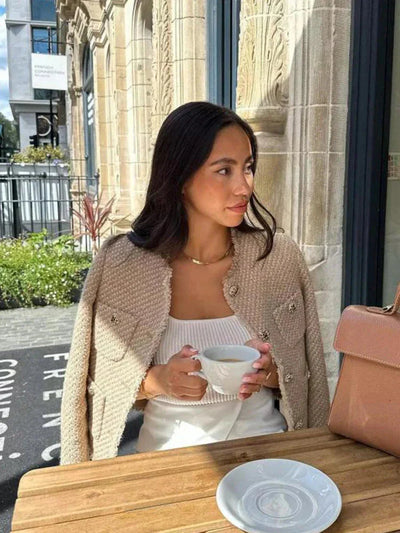 Tweedjacke | Mit Knöpfen zu schließen | Herbst | Blazerjacke | Damenjacke