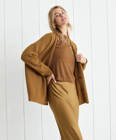 Übergroße Strickjacke – V-Ausschnitt – zum Knöpfen – Strickjacke – Damenbekleidung