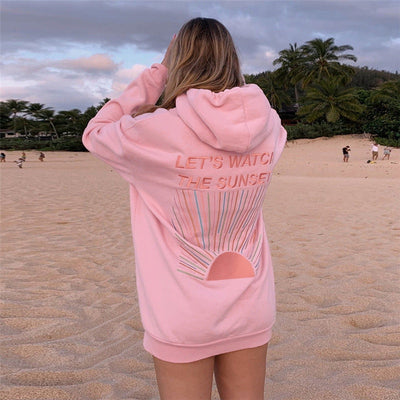 Übergroßer Kapuzenpullover – kuscheliger bedruckter Winter-Kapuzenpullover für Damen