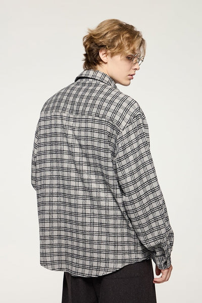 Übergroßes Hemd - Kariert - Lockere Passform - Button-Up Hemd - Überhemd